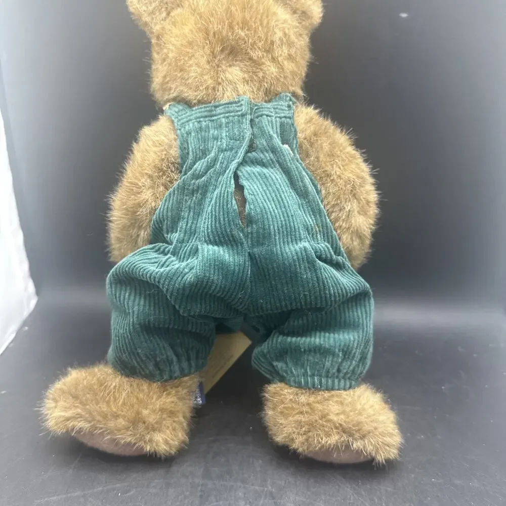Vintage Boyds Bears Harrison Plush J.B. Bean Green BearWear Overalls Hang Tag